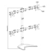 Monitor Stand for 4 monitors up to 27 inch - Image 10 of 0