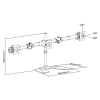 Triple Monitor Stand for up to 27" monitors - Image 12 of 0