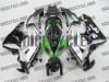 White/Black/Green Kawasaki ZX6R Fairings - Image 1 of 0