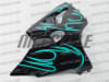 Kawasaki ZX6R Teal Tribal Fairings - Image 3 of 0