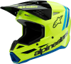 ALPINESTARS SM3 YOUTH RADIUM HELMETW FLUO/BLK/BLUE - Image 1 of 0