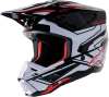 ALPINESTARS S-M5 ACTION 2 HELMET BLK/WHT/BRT RD GLOSSY - Image 1 of 0