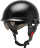 GMAX HH-65 HALF HELMET FULL DRESSED BLACK - Image 1 of 0