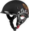 GMAX HH-65 CORVUS HELMET W/PEAK MATTE BLACK/SILVER/ORANGE - Image 1 of 0