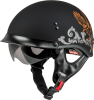 GMAX HH-65 CORVUS HELMET W/PEAK MATTE BLACK/SILVER/ORANGE - Image 2 of 0