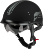 GMAX HH-65 RETRIBUTION HELMET W/PEAK MATTE BLACK/SILVER - Image 2 of 0