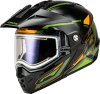GMAX MD-74S SPECTRE SNOW HELMET W/ ELEC SHIELD BLACK/GREEN - Image 1 of 0