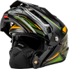 GMAX MD-74S SPECTRE SNOW HELMET W/ ELEC SHIELD BLACK/GREEN - Image 5 of 0