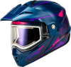 GMAX MD-74S SPECTRE SNOW HELMET W/ ELEC SHLD BLUE/PINK/PURPLE - Image 1 of 0
