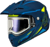 GMAX MD-74S SPECTRE SNOW HELMET W/ ELEC SHIELD MATTE BLUE/GRN - Image 1 of 0