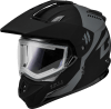 GMAX GM-11S RONIN SNOW HELMET W/ ELEC SHLD MATTE BLK/SILVER - Image 1 of 0