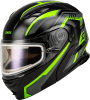 GMAX MD-01S TRANSISTOR SNOW HELMET W ELEC SHLD BLK/GREY/GREEN - Image 1 of 0