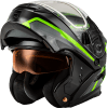 GMAX MD-01S TRANSISTOR SNOW HELMET W ELEC SHLD BLK/GREY/GREEN - Image 5 of 0