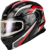 GMAX MD-01S TRANSISTOR SNOW HELMET W ELECTRIC SHIELD BLACK/RED - Image 1 of 0
