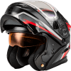 GMAX MD-01S TRANSISTOR SNOW HELMET W ELECTRIC SHIELD BLACK/RED - Image 5 of 0