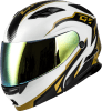GMAX MD-01 VOLTA HELMET WHITE/GOLD/BLACK METALLIC - Image 1 of 0