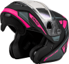GMAX MD-04S SECTOR SNOW HELMET W/ ELEC SHIELD MATTE BLACK/PINK 2 - Image 3 of 0