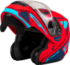 GMAX MD-04S SECTOR SNOW HELMET W/ ELEC SHIELD MATTE RED/BLUE - Image 3 of 0