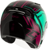 GMAX OF-87 DUKE HELMET W/LED LIGHT BLK/AQUA/CORAL - Image 3 of 0