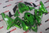 Kawasaki ZX10R 2004-2005 Green/Black Ghost Flame Fairings | KAW51 - Image 2 of 0