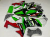 2006-2007 Kawasaki ZX-10R motorcycle fairings kit in green, black, red, and white with Monster Energy and Ninja decals, full replacement bodywork set. - Image 2 of 0