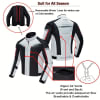 Motorcycle Jacket Motorbike Biker Waterproof Jackets Windproof Full Body Protective Gear CE Armoured Summer Winter For Men - White - Image 4 of 0