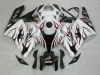 Motorcycle Fairings Kit - 2004-2005 Honda CBR 1000RR White/Red Flame Fairings | NH10405-16 - Image 1 of 0