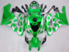 Motorcycle Fairings Kit - 2004-2005 Honda CBR 1000RR Silver Tribal/Green Fairings | NH10405-40 - Image 1 of 0