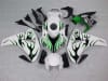 Motorcycle Fairings Kit - 2008-2011 Honda CBR 1000RR White/Green Flame Fairings | NH10811-11 - Image 1 of 0