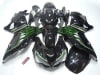 Motorcycle Fairings Kit - 2012-2022 Kawasaki ZX14R Black/Green Fairings | NK11217-5 - Image 1 of 0