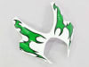 Motorcycle Fairings Kit - 2007-2008 Suzuki GSXR 1000 Green Tribal on White Fairings | NS10708-24 - Image 2 of 0