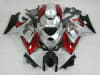 Motorcycle Fairings Kit - 2007-2008 Suzuki GSXR 1000 Silver/Red Accents Fairings | NS10708-9 - Image 1 of 0