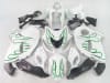 Motorcycle Fairings Kit - 2008-2020 Suzuki GSX1300R Hayabusa White/Green Flames Fairings | NSH0817-18 - Image 1 of 0