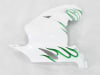 Motorcycle Fairings Kit - 2008-2020 Suzuki GSX1300R Hayabusa White/Green Flames Fairings | NSH0817-18 - Image 2 of 0