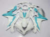 Motorcycle Fairings Kit - White/Teal 2007-2008 Yamaha YZF R1 Motorcycle Fairings | NY10708-28 - Image 1 of 0