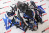 Motorcycle Fairings Kit - 2007-2008 Suzuki GSXR 1000 Black with Blue Fire Fairings | SZK12 - Image 2 of 0