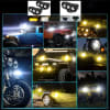Dual-Color LED Headlight Fog Lamps for Motorcycles – Mini Lens Driving Spotlight - Image 4 of 0