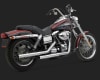 Harley Dyna Straightshots HS Slip-Ons Chrome Exhaust - Image 1 of 0