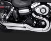 Harley Dyna Twin Slash 3" Slip-Ons Chrome Exhaust - Image 4 of 0