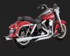 Harley Dyna Switchback Twin Slash Duals Chrome Exhaust - Image 1 of 0