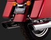 Harley Dyna Switchback Twin Slash Duals Chrome Exhaust - Image 4 of 0