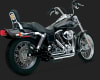 Harley Dyna Shortshots Staggered Chrome Exhaust - Image 1 of 0