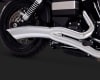 Harley Dyna Big Radius 2-Into-1 Chrome Exhaust - Image 4 of 0