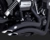 Harley Dyna Big Radius 2-Into-2 Black Exhaust - Image 2 of 0