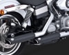 Harley Dyna Twin Slash 3" Slip-Ons Black Exhaust - Image 2 of 0
