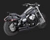 Harley Dyna Twin Slash 3" Slip-Ons Black Exhaust - Image 1 of 0