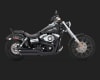 Harley Dyna Twin Slash 3" Slip-Ons Black Exhaust - Image 2 of 0