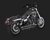 Harley Dyna Big Shot Staggered Black Exhaust - Image 1 of 0