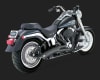 Harley Softail Black Big Radius 2-Into-1 Exhaust - Image 1 of 0