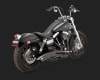Harley Dyna Big Radius 2-Into-1 Black Exhaust - Image 1 of 0